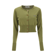 (W) Vivienne Westwood Bea Cropped Cardigan Green