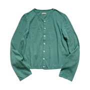 Kapital Gauze Cotton Sheeting Bolero Cardigan Green