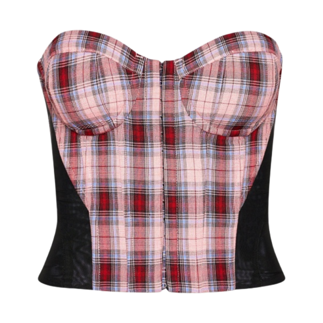 X23102W043PINKPLAID (W) Guizio Paix Corset Pink Plaid