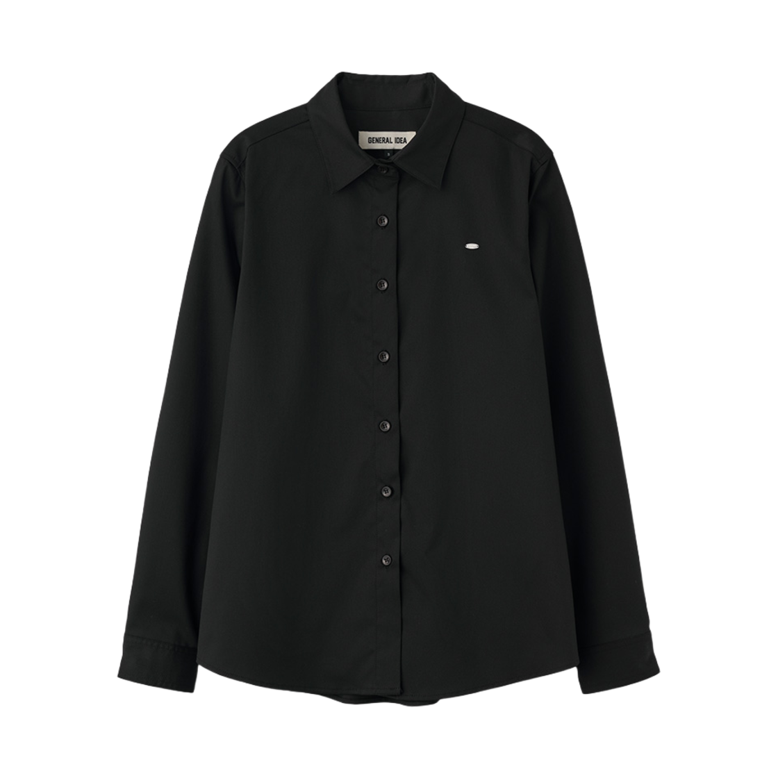 제너럴아이디어 우먼 링클프리 리벳 셔츠 블랙(General Idea woman wrinkle free rivet shirts black) - 1