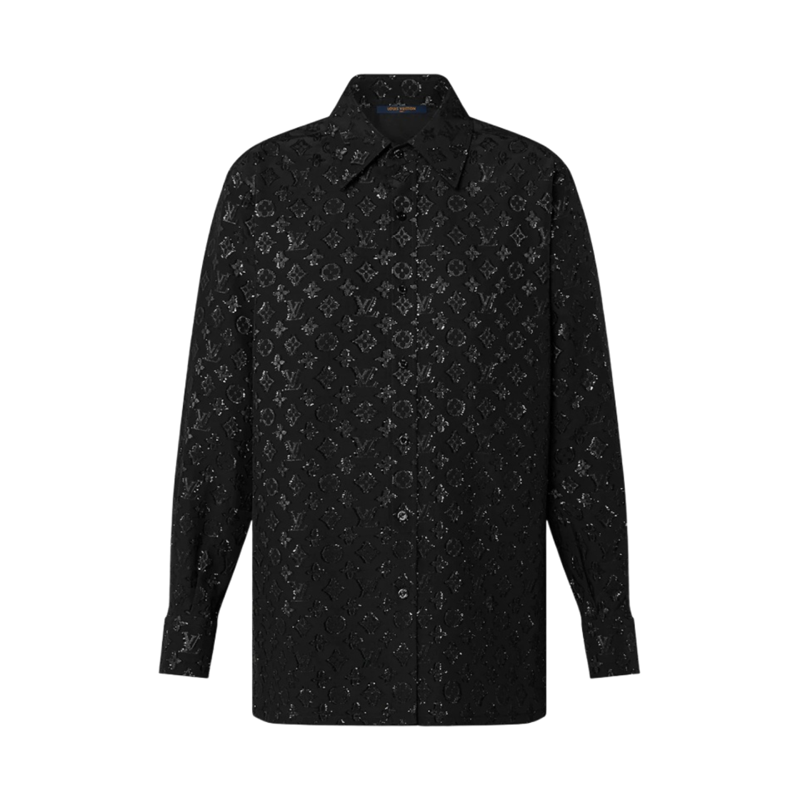 (W) 루이비통 모노그램 필 쿠페 파자마 셔츠 블랙((W) Louis Vuitton Monogram Fil Coupe Pajama Shirt Black) - 1