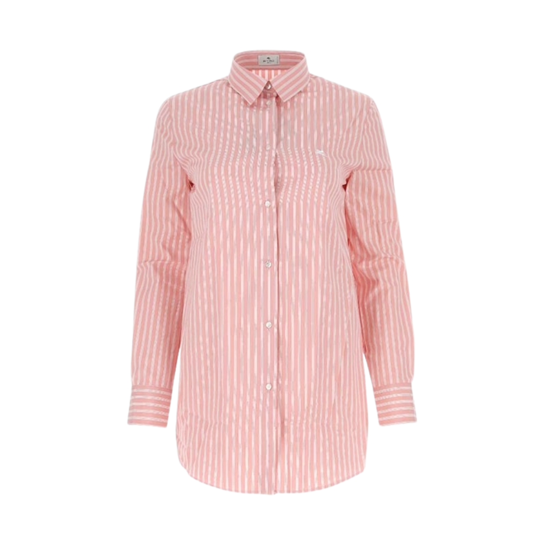(W) 에트로 코튼 스트라이프 셔츠 핑크((W) Etro Striped Shirt in Cotton Pink)