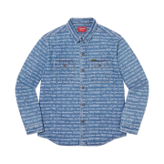 Supreme Multi Type Jacquard Denim Shirt Blue - 22FW