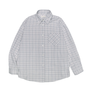 KIJIKO Semi Overfit Check Shirt Gray