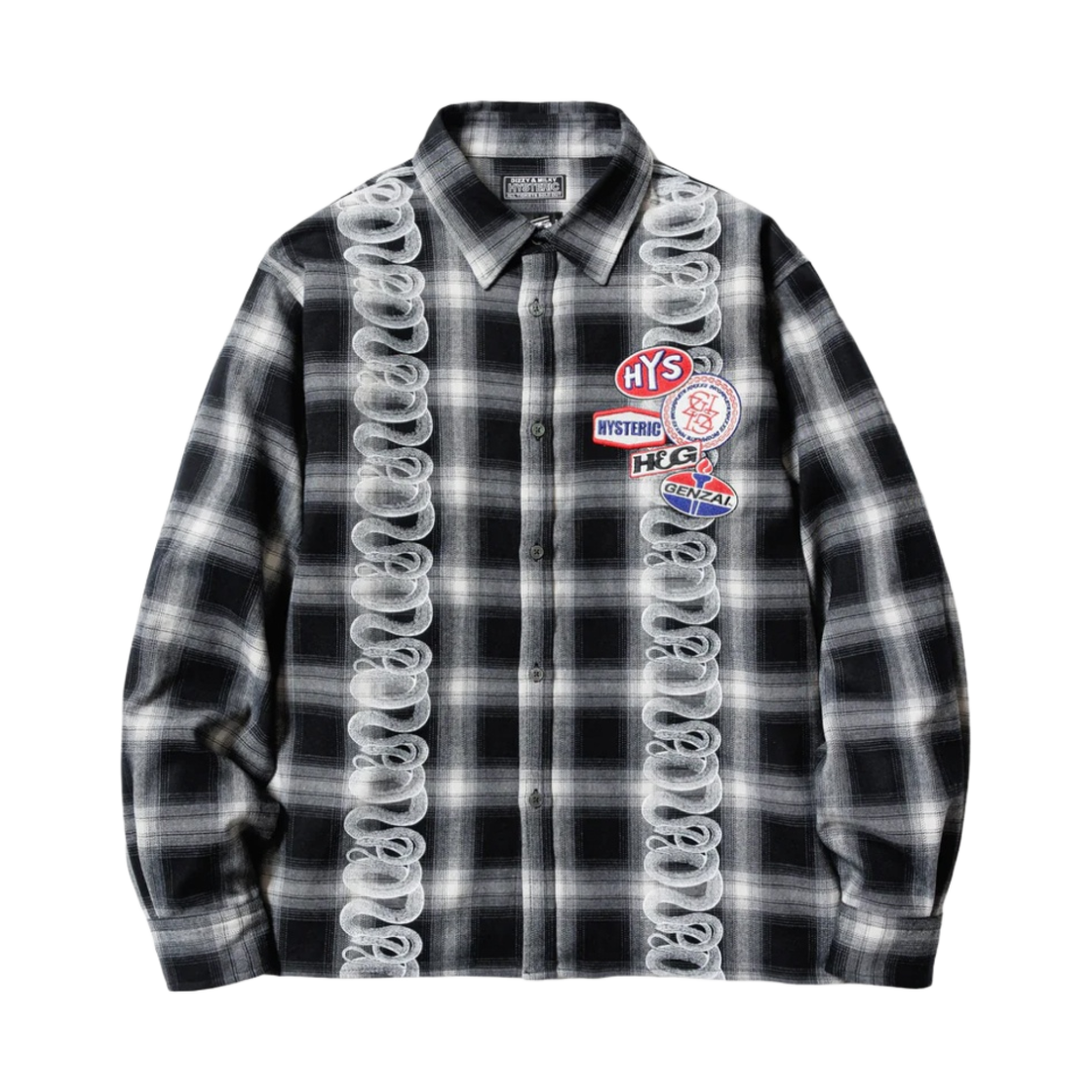 히스테릭 글래머 x 겐자이 스네이크 셔츠 블랙(Hysteric Glamour x Genzai Snake Shirt Black) - 1