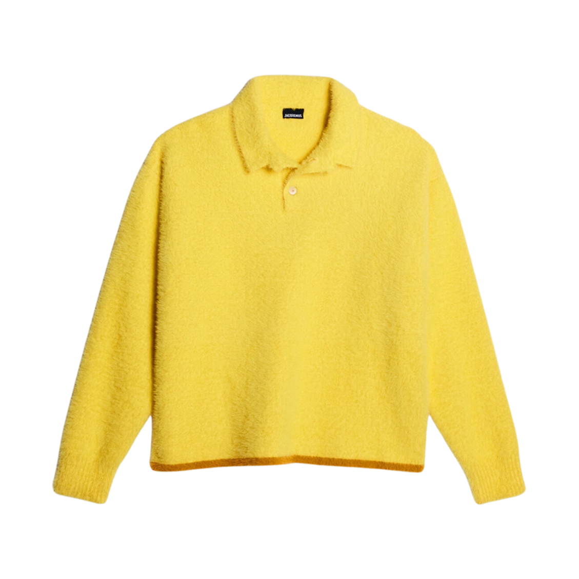 자크뮈스 르 폴로 네브 플러피 롱슬리브 폴로 옐로우(Jacquemus Le Polo Neve Fluffy Long Sleeve Polo Yellow) - 1