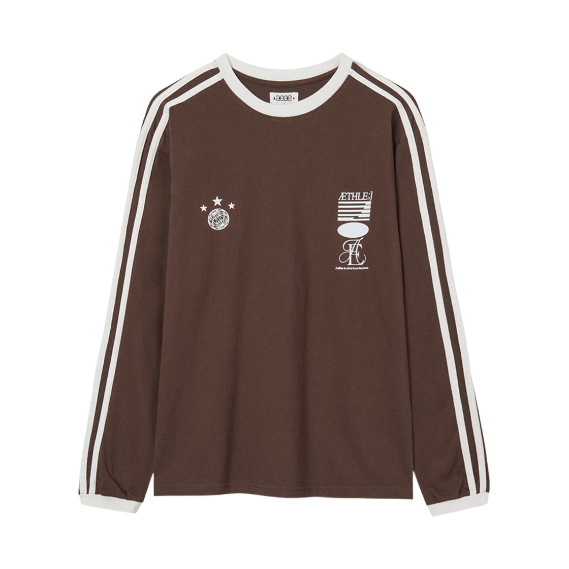 에이이에이이 애슬릿 스트라이프 롱슬리브 브라운(AEAE Athlete Stripe L/s Brown) - 1