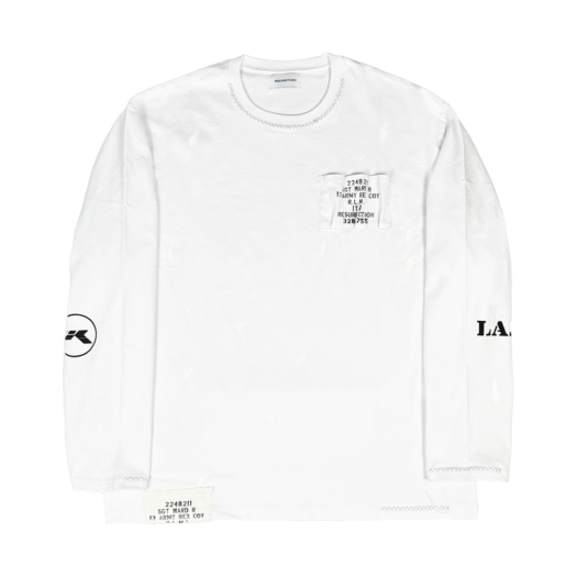 25-T004 White Resurrection13 Magazine Detail Long Sleeve White
