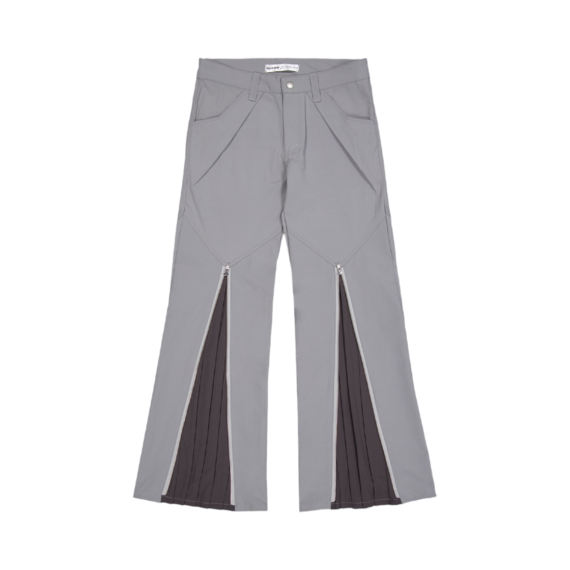 24FW-22 Full of Ssun Ghost In The Shell Zip Pleat Pants Grey & Dark Grey