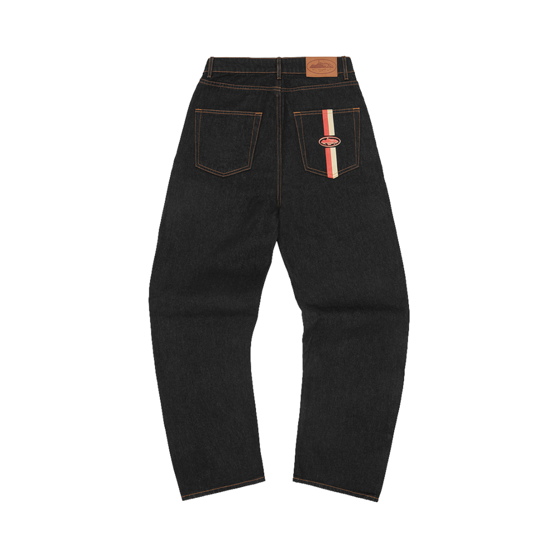 코르테이즈 듀얼 스트라이프 배기 진 블랙 워시(Corteiz Dual Stripe Baggy Jeans Black Wash) - 2