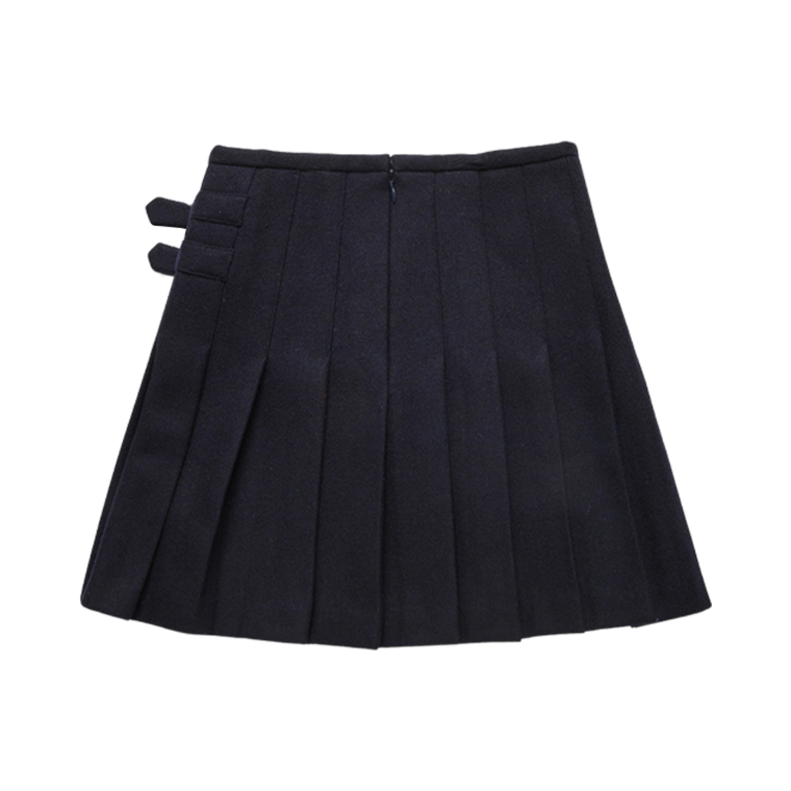 (W) 던스트 버클 플리츠 미니 스커트 솔리드 네이비((W) Dunst Buckle Pleats Mini Skirt Solid Navy) - 2