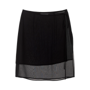 Dunst Sheer Layering Skirt Black