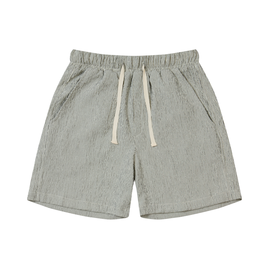 AM25SSPT07BK AMOU Wrinkle Stripe Shorts Black