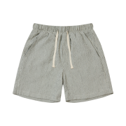 AMOU Wrinkle Stripe Shorts Black