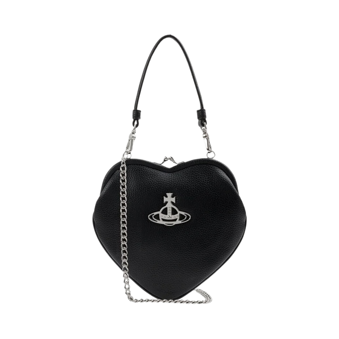 4304006N-S000D-N403 Vivienne Westwood Belle Heart Frame Purse Black