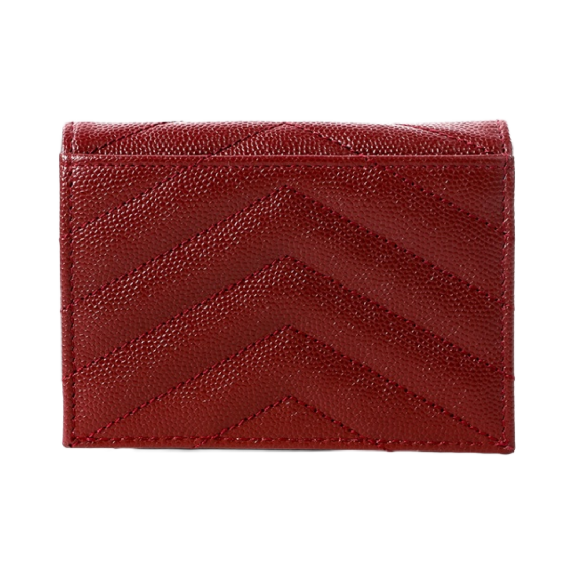 생로랑 그랑 드 뿌드르 엠보스드 레더 골드 모노그램 지갑 루즈 오피움(Saint Laurent Gold Monogram Wallet in Grain de Poudre Embossed Leather Rouge Opyum) - 3