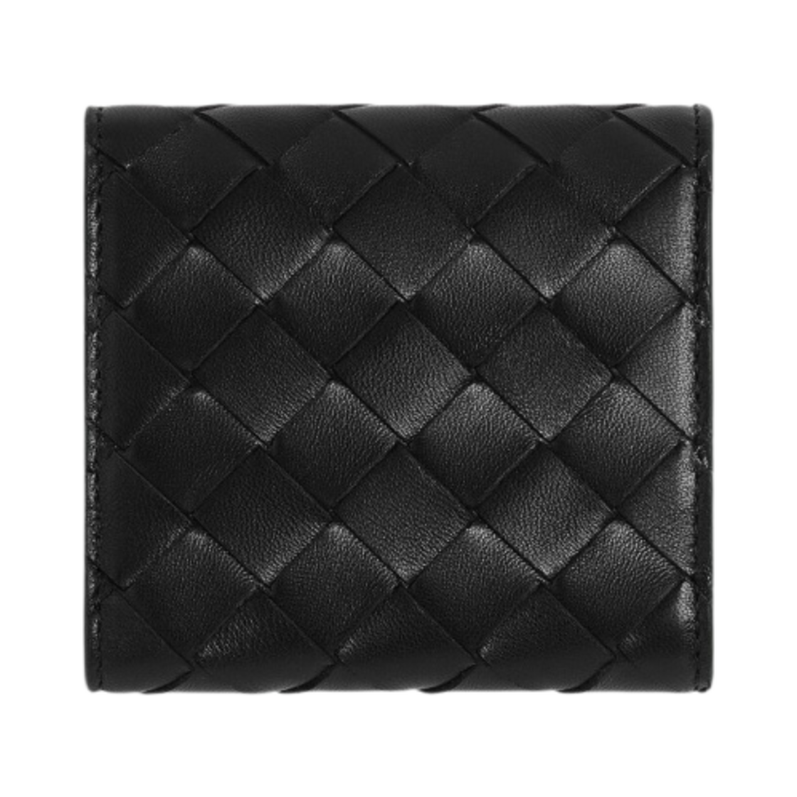 보테가 베네타 인트레치아토 컴팩트 트라이폴드 지갑 블랙(Bottega Veneta Intrecciato Compact Tri-Fold Wallet Black) - 4