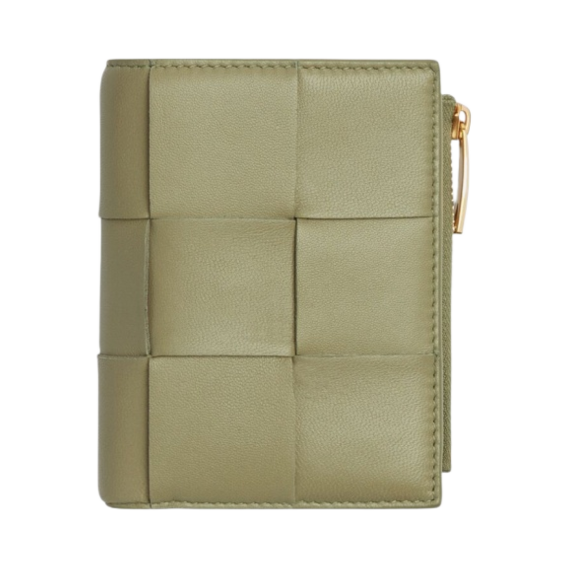 보테가 베네타 스몰 지퍼 반지갑 트래버틴(Bottega Veneta Small Bi-Fold Zip Wallet Travertine) - 1