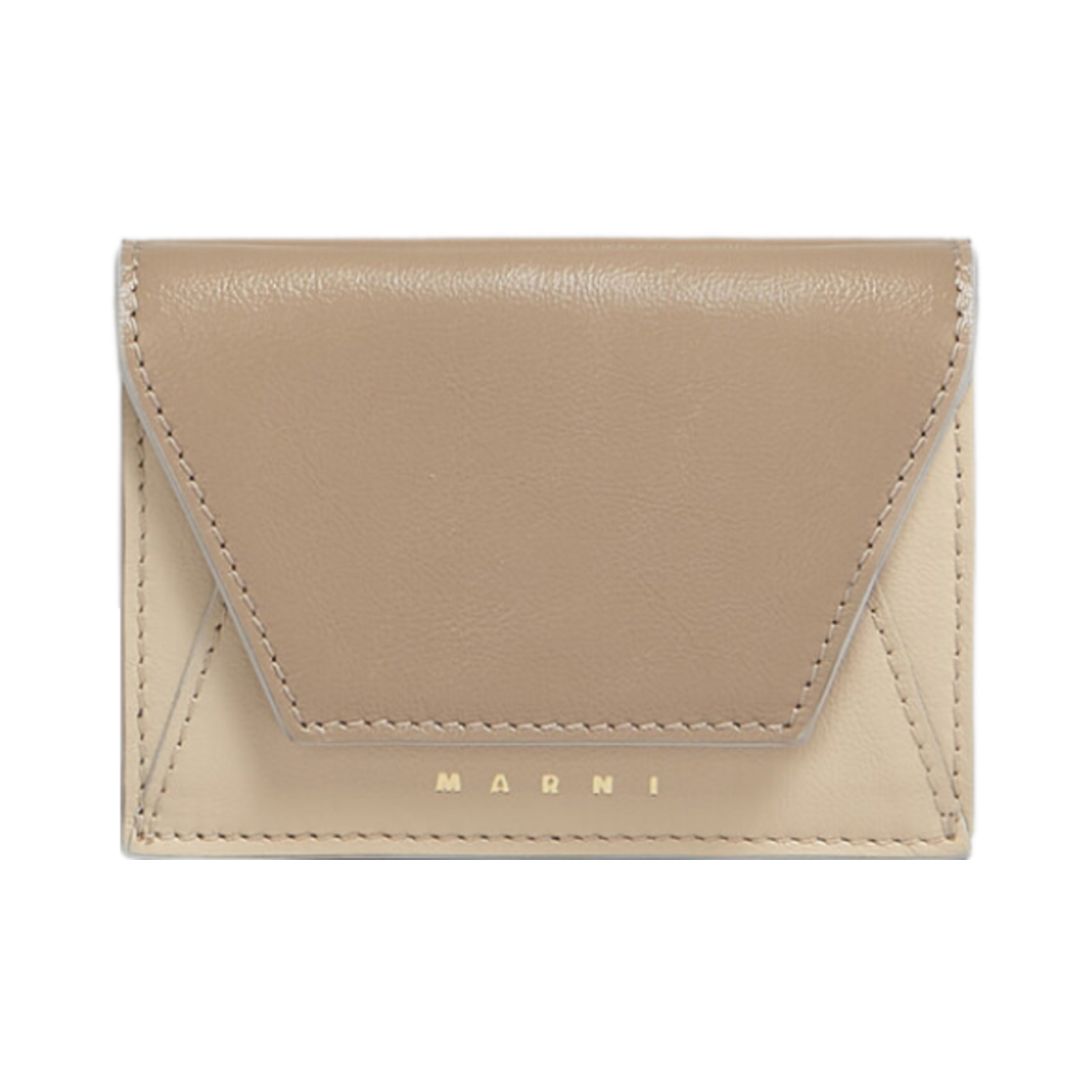 마르니 레더 트라이폴드 지갑 그레이그린 올드레이스(Marni Leather Tri-Fold Wallet Greygreen Oldlace)