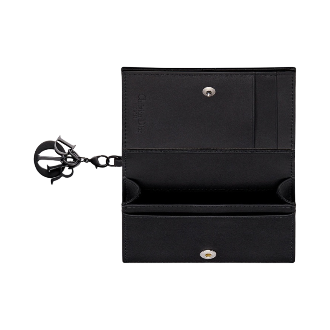 디올 레이디 플랩 카드 홀더 울트라 매트 까나쥬 카프스킨 블랙(Dior Lady Flap Card Holder Ultramatte Cannage Calfskin Black) - 3
