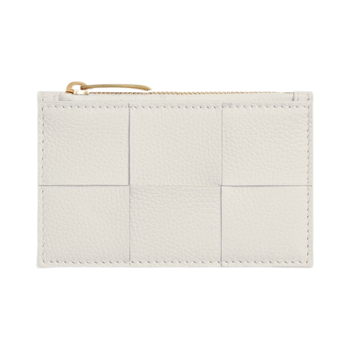 보테가 베네타 카세트 지퍼 카드 케이스 화이트(Bottega Veneta Cassette Zippered Card Case White) - 1