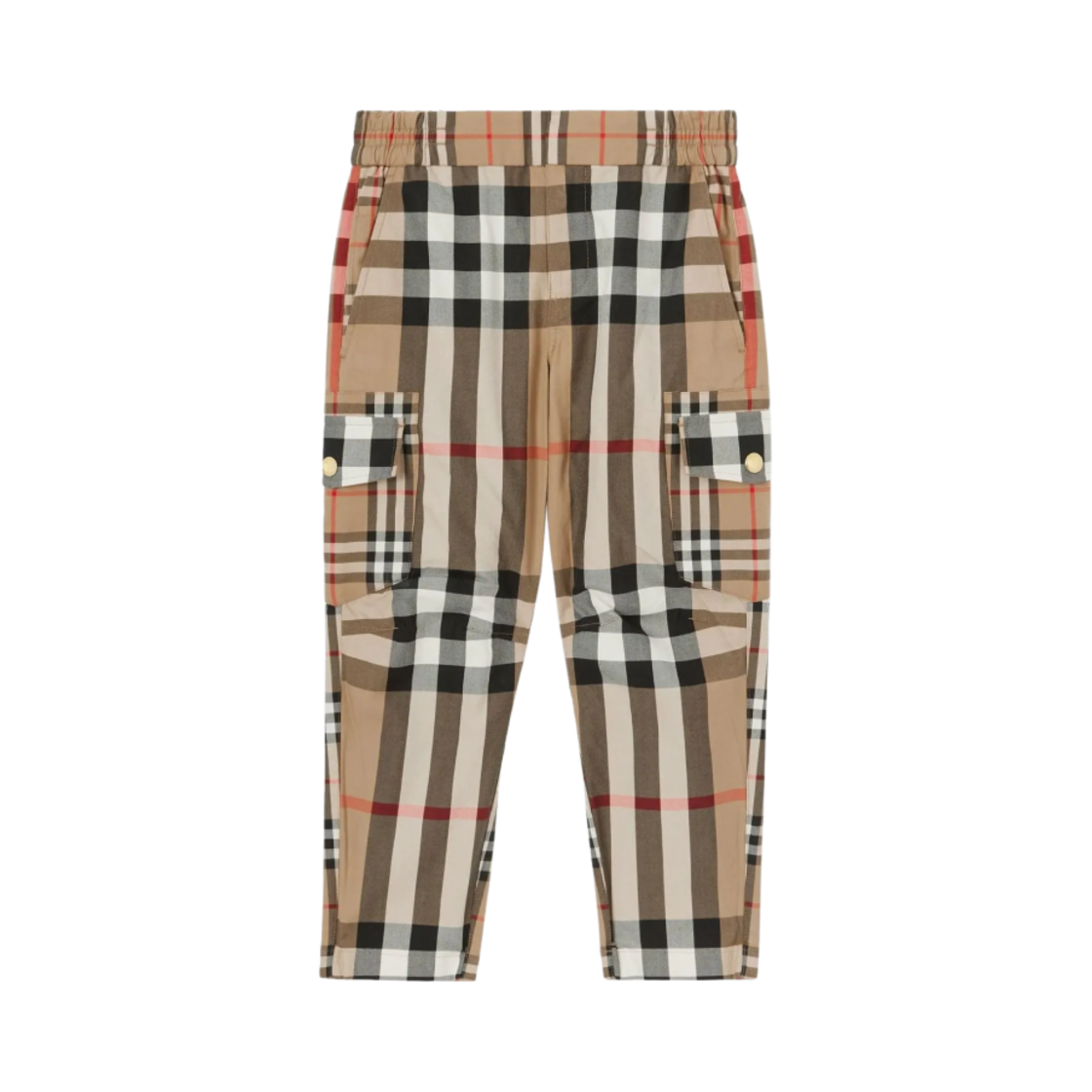 (키즈) 버버리 믹스 빈티지 체크 카고 트라우저 아카이브 베이지((Kids) Burberry Mix Vintage Check Cargo Trousers Archive Beige)