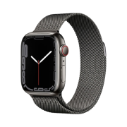 Apple Watch Series 7 41mm Cellular Graphite Stainless Steel Case with Milanese Loop Graphite (Korean Ver.)