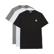 Moncler Short Sleeve T-Shirt Black - 25SS (3 Pack)