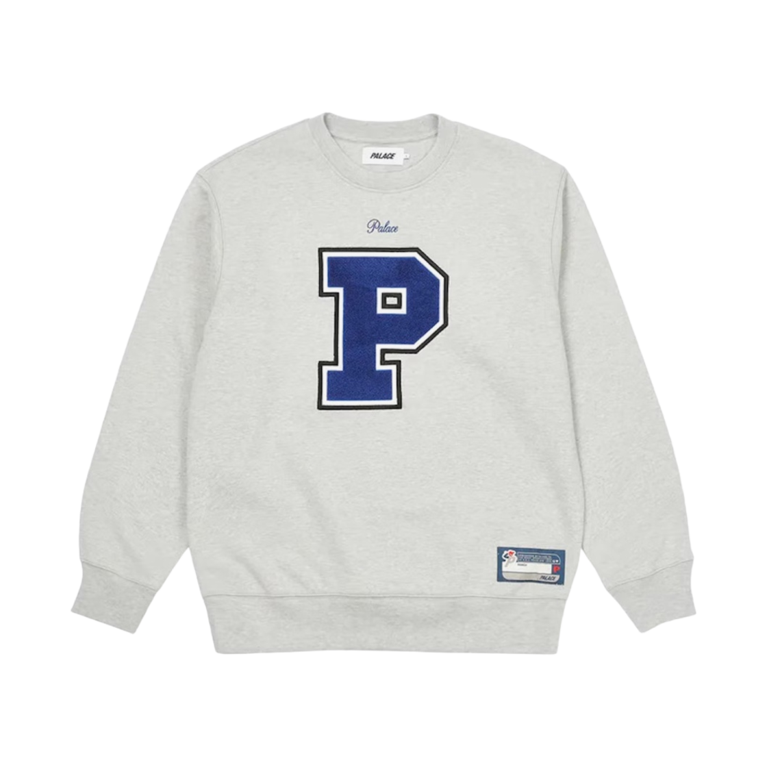 팔라스 바시티 아플리케 크루넥 그레이 말 - 22FW(Palace Varsity Applique Crew Grey Marl - 22FW)