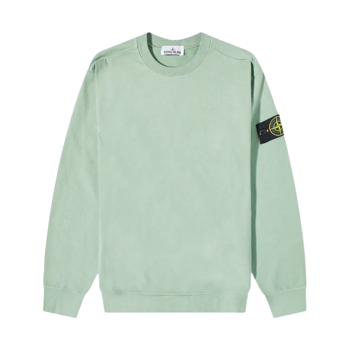 스톤 아일랜드 63750 가먼트 다이드 거즈드 코튼 크루넥 스웨트셔츠 올리브 - 22FW(Stone Island 63750 Garment Dyed Gauzed Cotton Crewneck Sweatshirt Olive - 22FW) - 1