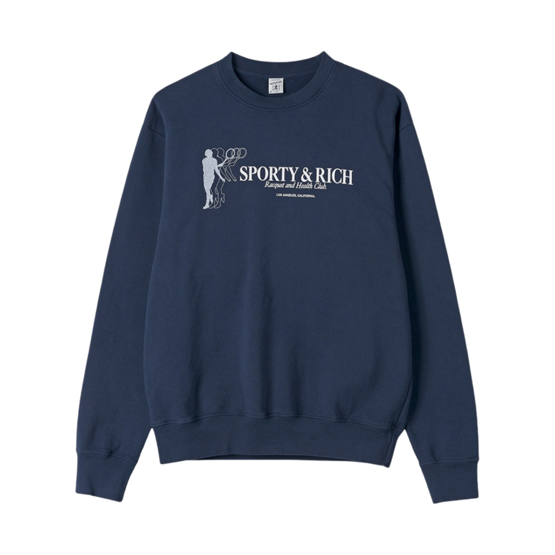 CR442NA Sporty & Rich Racquet & Health Crewneck Navy