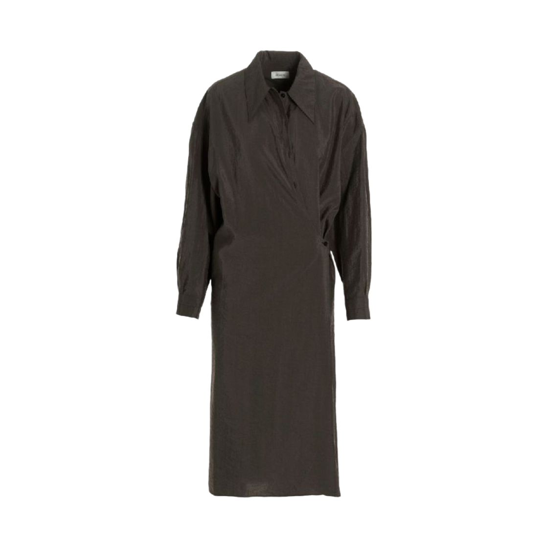 (W) 르메르 트위스티드 드라이 실크 드레스 브라운((W) Lemaire Twisted Dry Silk Dress Brown) - 1