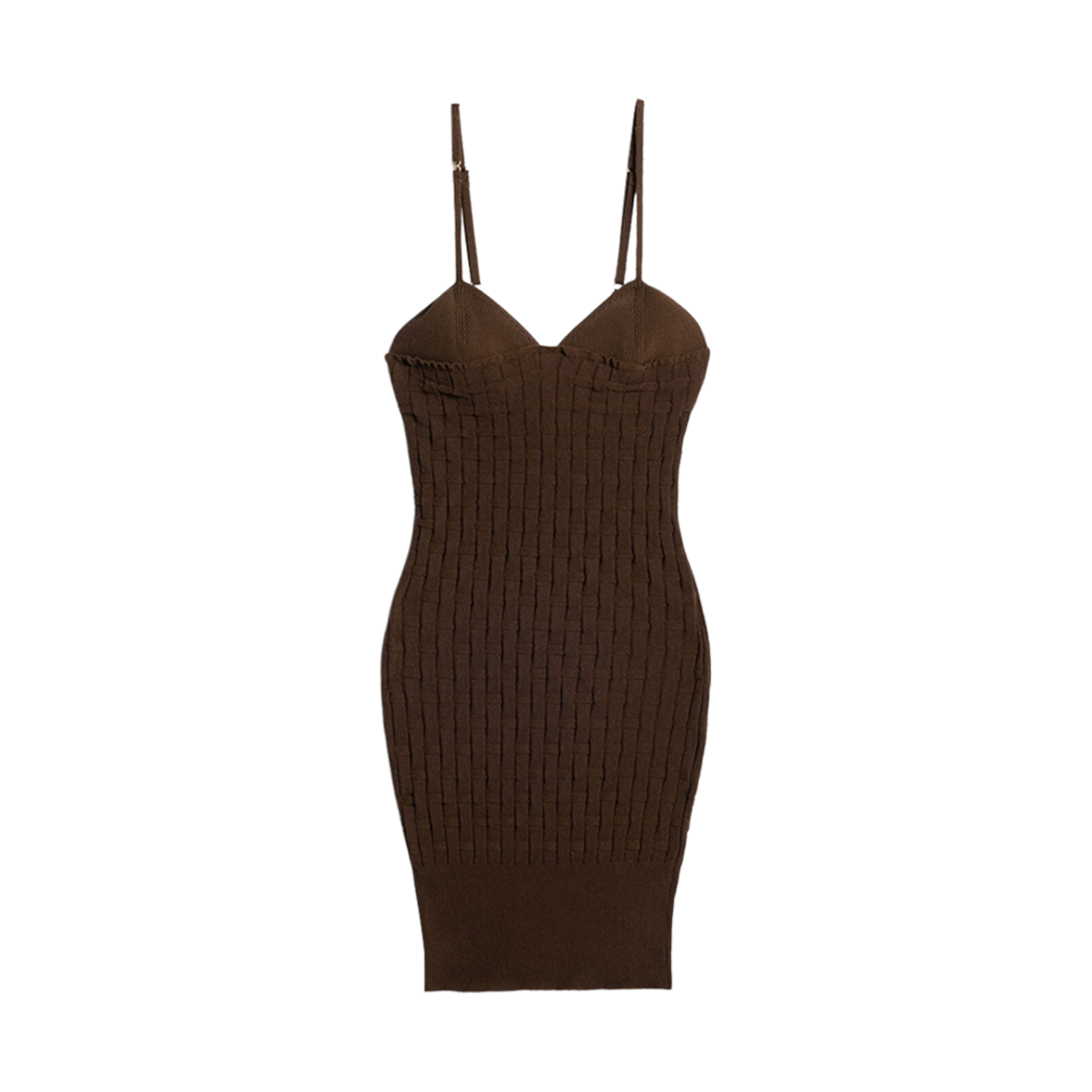 (W) 자크뮈스 라 로브 마이유 테시도 렉탱글 니트 미니 드레스 멀티 브라운((W) Jacquemus La Robe Maille Tecido Rectangle Knit Mini Dress Multi Brown) - 1