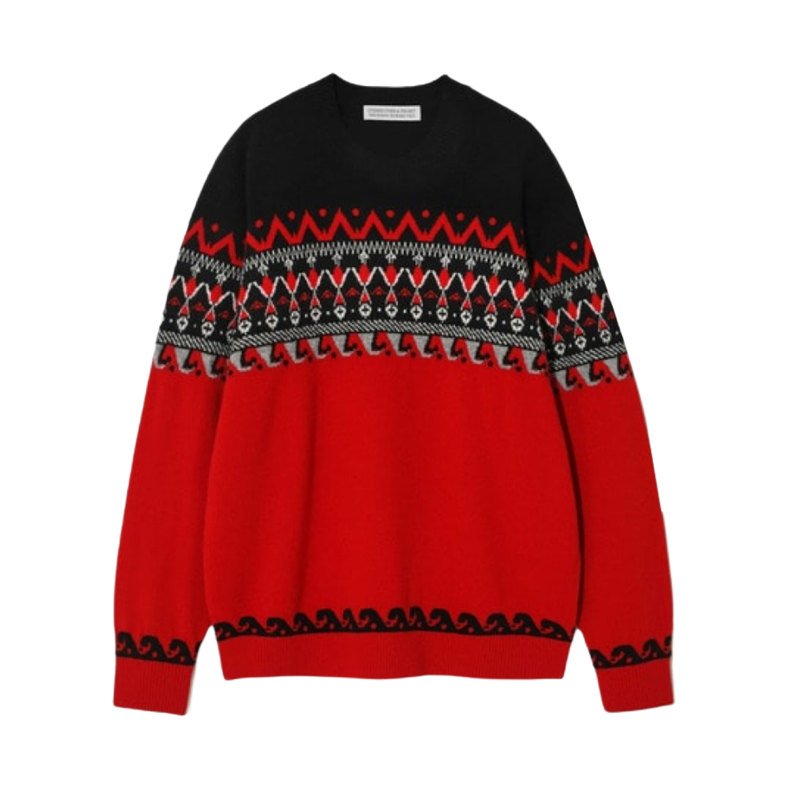언더커버 x 프라그먼트 UC2C9904-2 울 니트 풀오버 레드(Undercover x Fragment UC2C9904-2 Wool Knit Pullover Red)