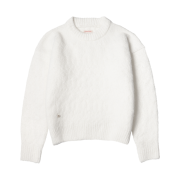 Vanone Atelier KN4243 Hairy Wool Round Knit Ivory