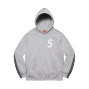 Supreme S Logo Split Hooded Sweatshirt Heather Grey - 21FW