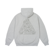 Palace Zodiac Tri-Ferg Hood Grey Marl - 25SS