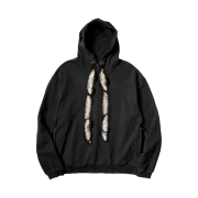 Kapital Fleece Feather Cord Hooded Sweatshirt Black