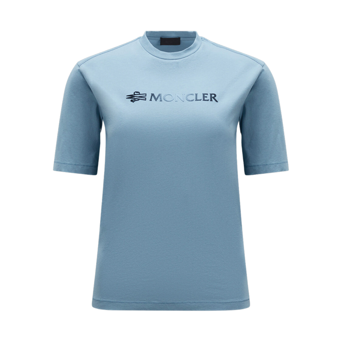 (W) 몽클레르 로고 티셔츠 파우더 블루 - 23FW((W) Moncler Logo T-Shirt Powder Blue - 23FW) - 1
