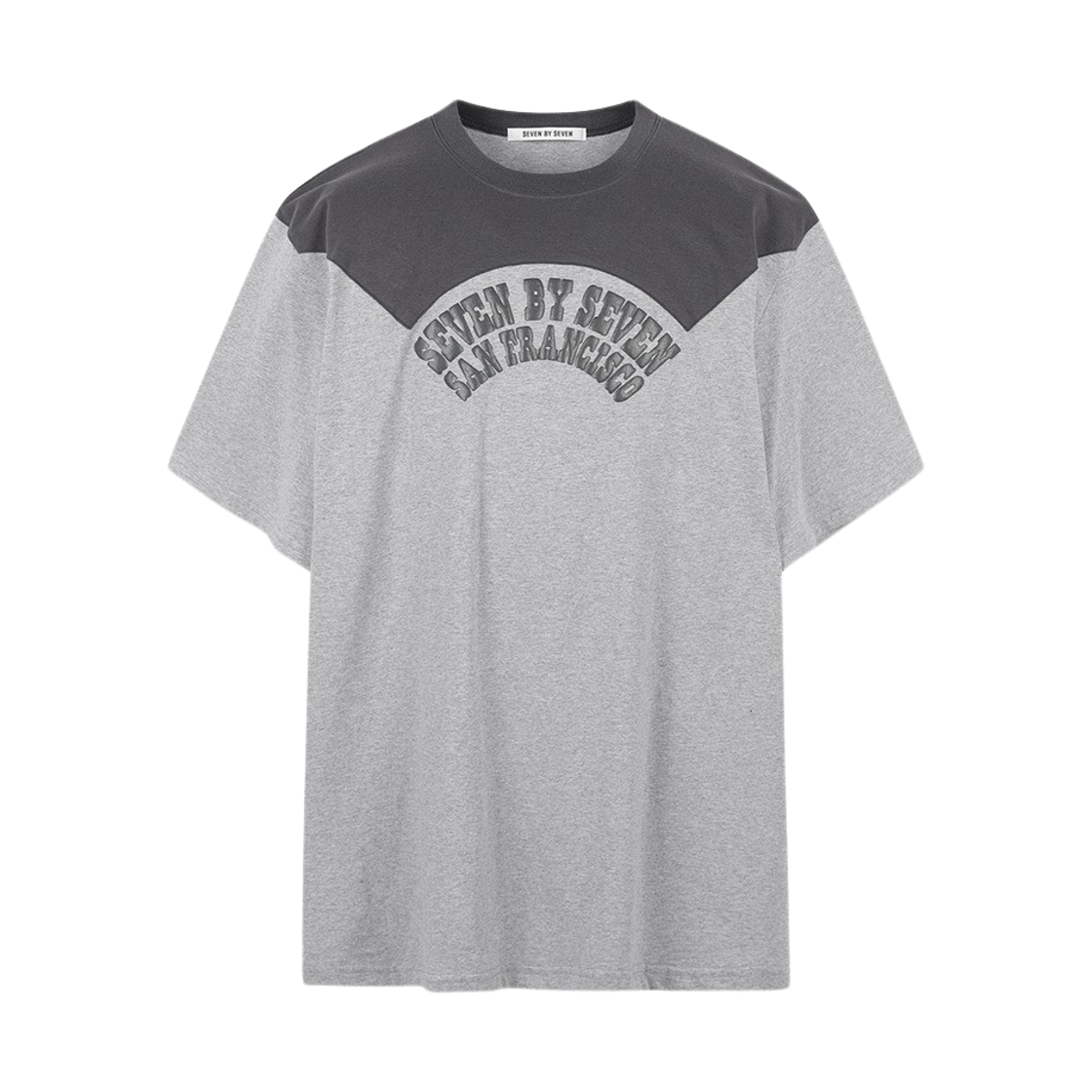 KM4BTSSSS06GY Seven By Seven Western Yoke Print Tee Grey