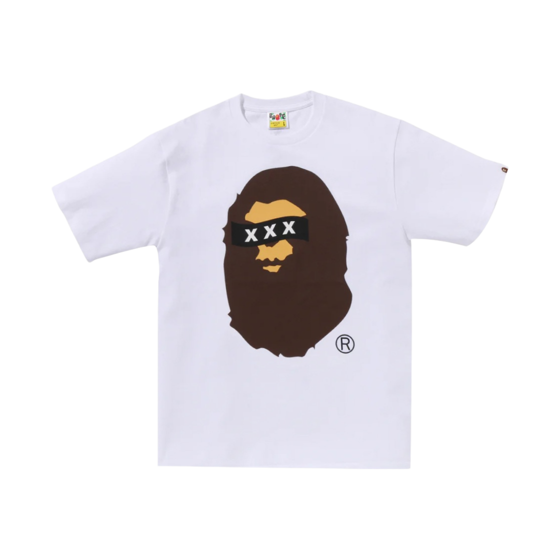 - BAPE x God Selection Ape Head T-Shirt White - 대표 이미지 #1