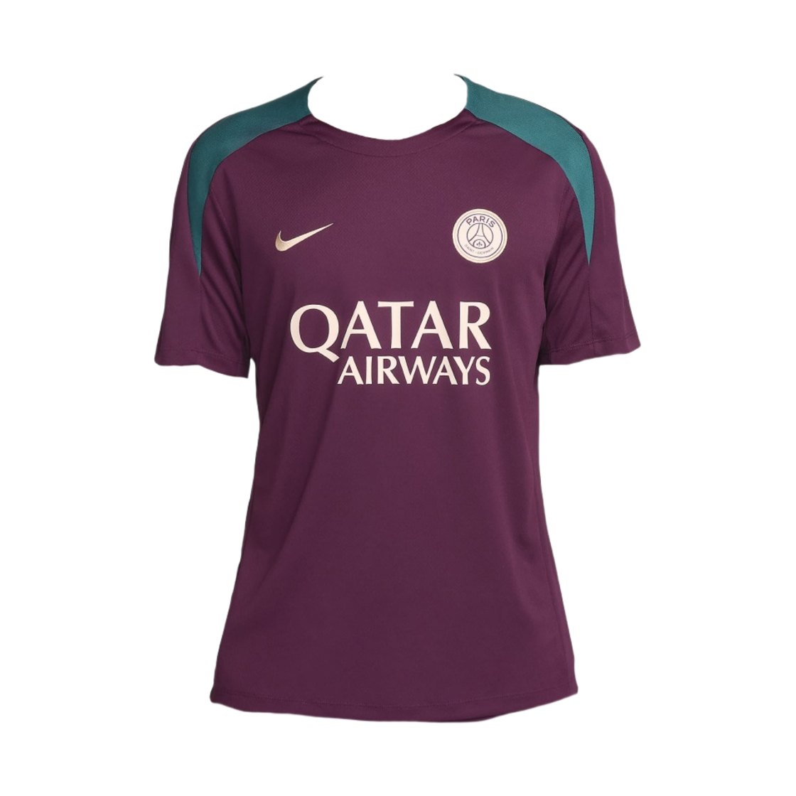 FN9821-613 Nike Paris Saint-Germain Dri-Fit Strike Short Sleeve Knit Top Bordeaux Geode Teal - Asia