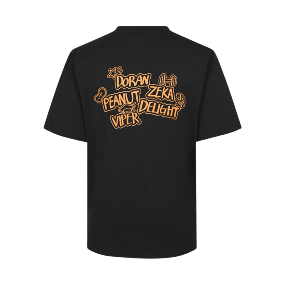 한화 생명 이스포츠 24 플레이어 네임 티셔츠 블랙(Hanwha Life Esports 24 Player Name T-Shirt Black)