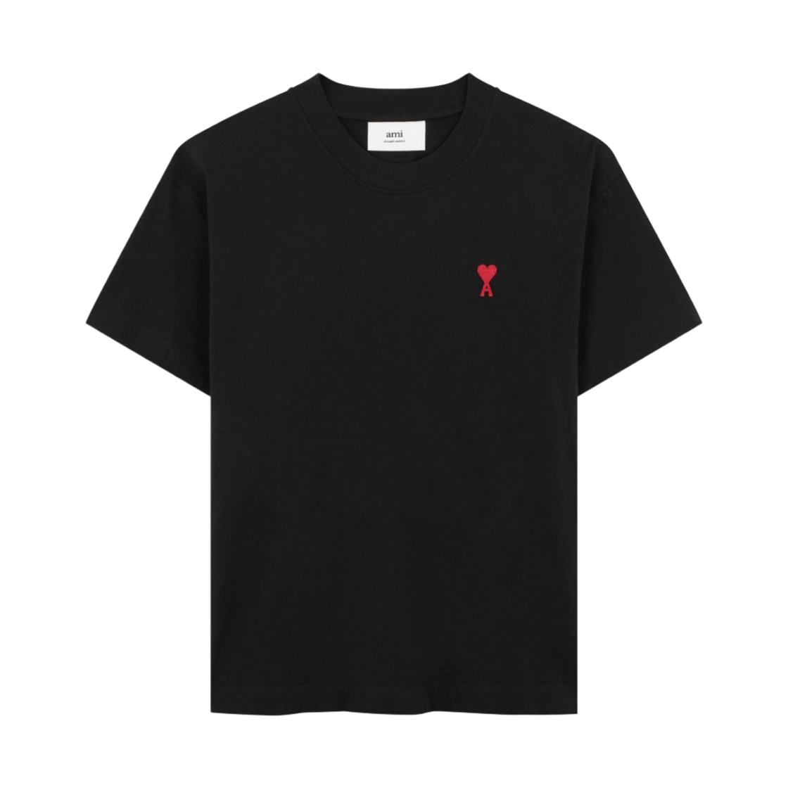(W) 아미 스몰 하트 로고 티셔츠 블랙