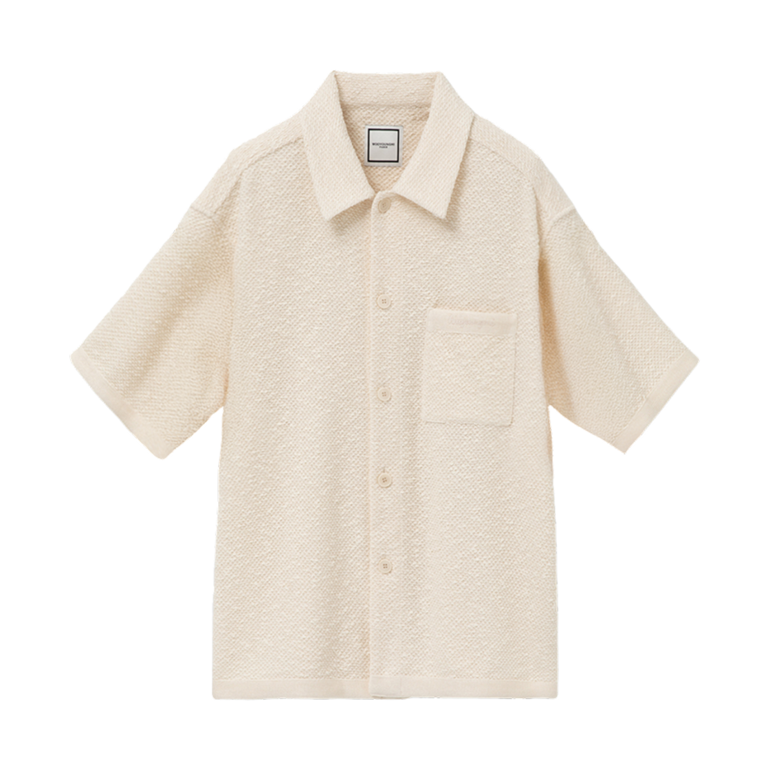 W251SH21830I Wooyoungmi Terry Short Sleeve Shirt Ivory - 25SS