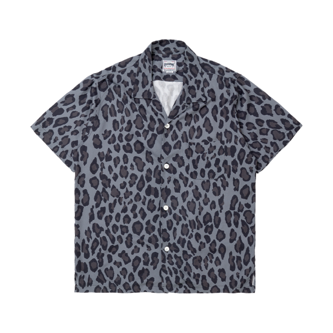 41195CH Houston Japan Aloha Shirt Leopard Charcoal 41195 - 대표 이미지 #1