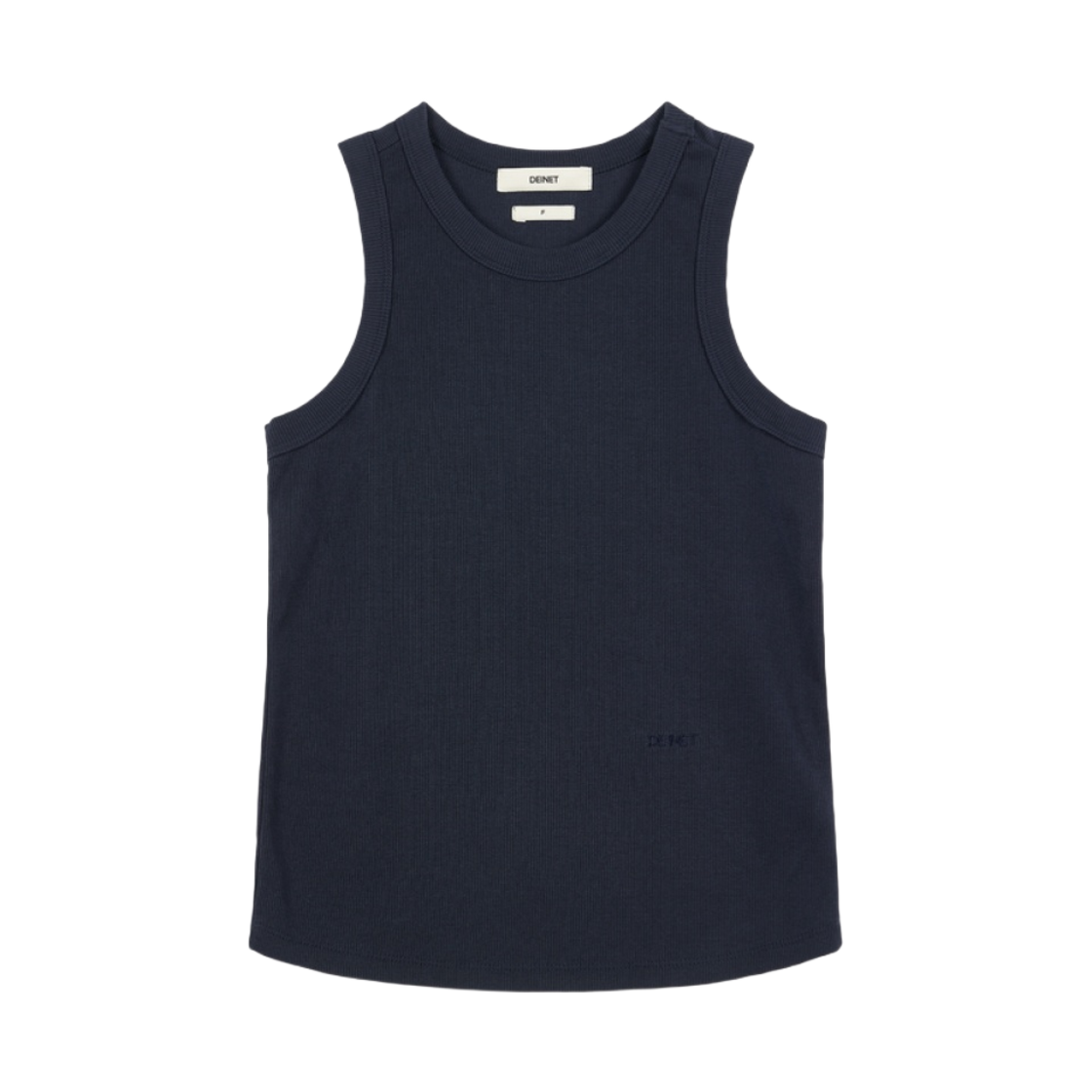(W) 다이닛 립드 슬리브리스 네이비((W) Deinet Ribbed Sleeveless in Navy) - 1