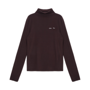 (W) Matin Kim Basic Turtle Neck Brown