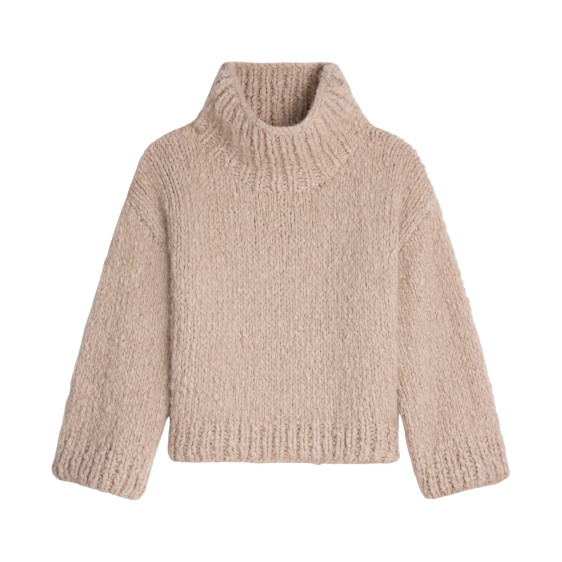 (W) 셀린느 캐시미어 울 하이넥 스웨터 토프((W) Celine High Neck Sweater in Cashmere Wool Taupe) - 1