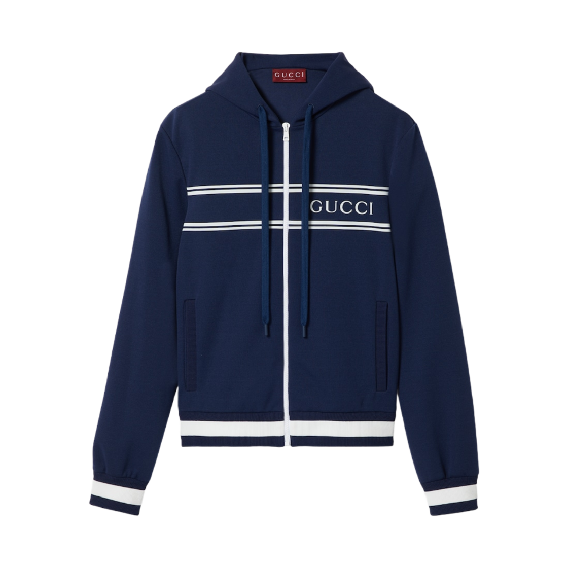구찌 테크니컬 저지 후드 스웨트셔츠 미드나잇 블루 테크니컬 저지(Gucci Technical Jersey Hooded Sweatshirt Midnight Blue Technical Jersey)